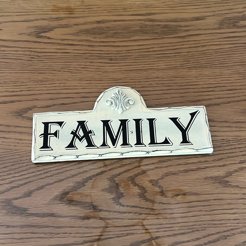 Family plaque. 10” x 4”